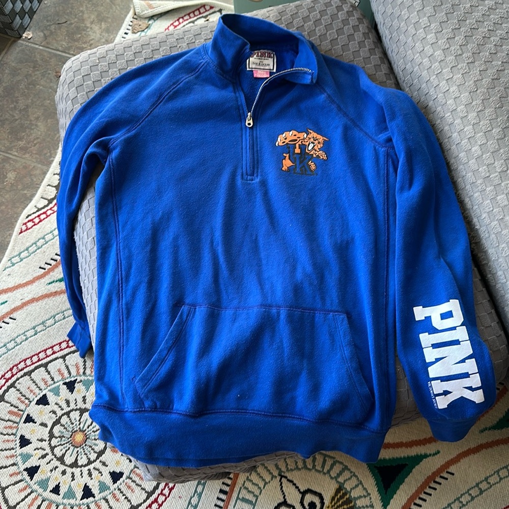 Pink brand university of Kentucky 1/4 zip sweatshirt